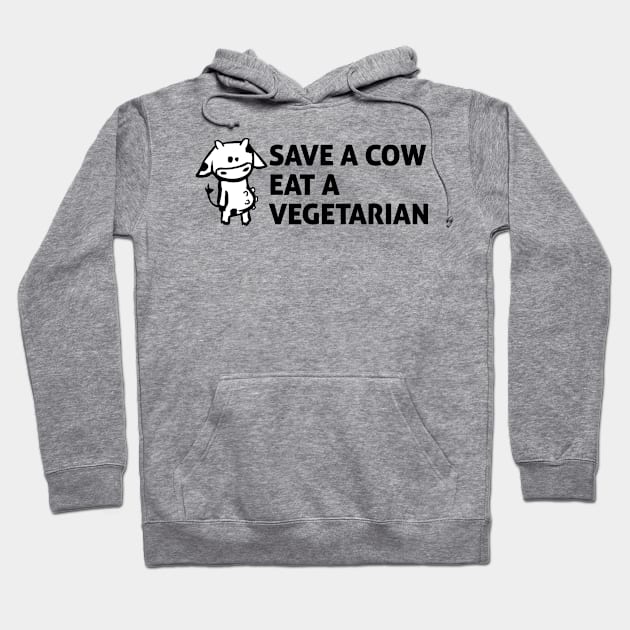 Save a cow, Eat a vegetarian Hoodie by nektarinchen